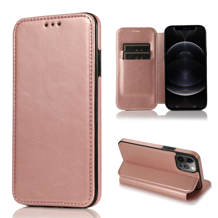 For iPhone 12 Pro Max Knight Magnetic Suction Leather Phone Case