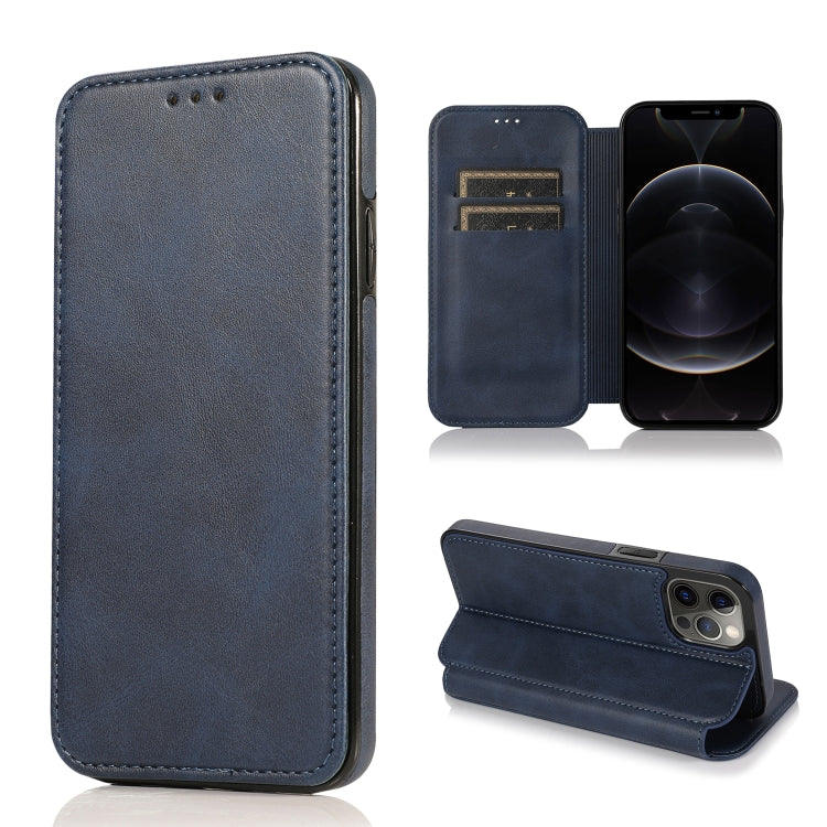 For iPhone 12 Pro Max Knight Magnetic Suction Leather Phone Case