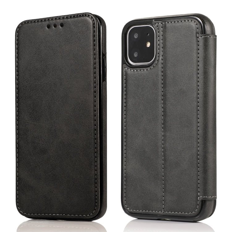 For iPhone 11 Knight Magnetic Suction Leather Phone Case