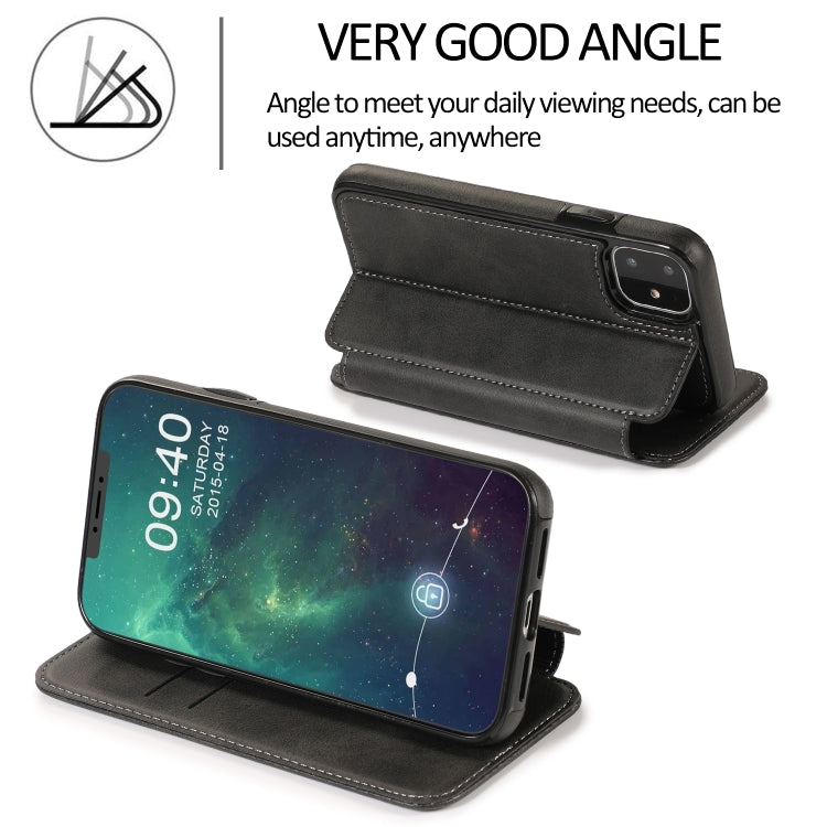 For iPhone 11 Knight Magnetic Suction Leather Phone Case