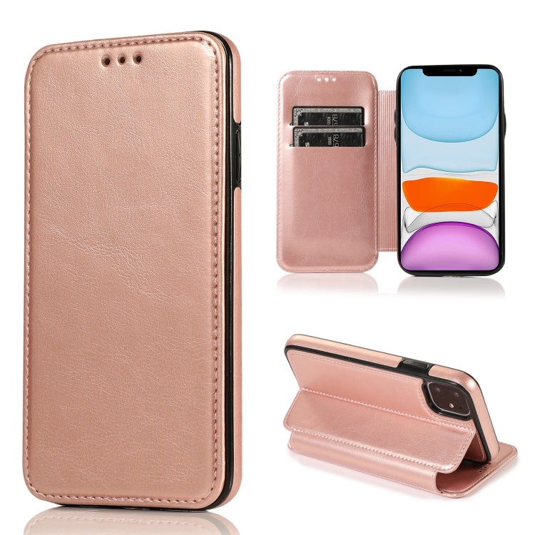 For iPhone 11 Knight Magnetic Suction Leather Phone Case