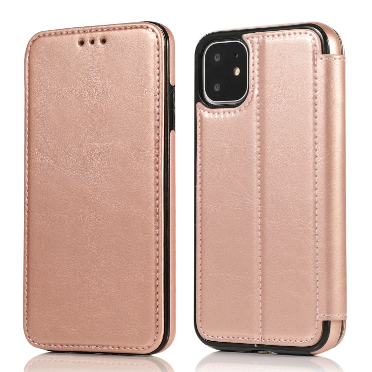 For iPhone 11 Knight Magnetic Suction Leather Phone Case