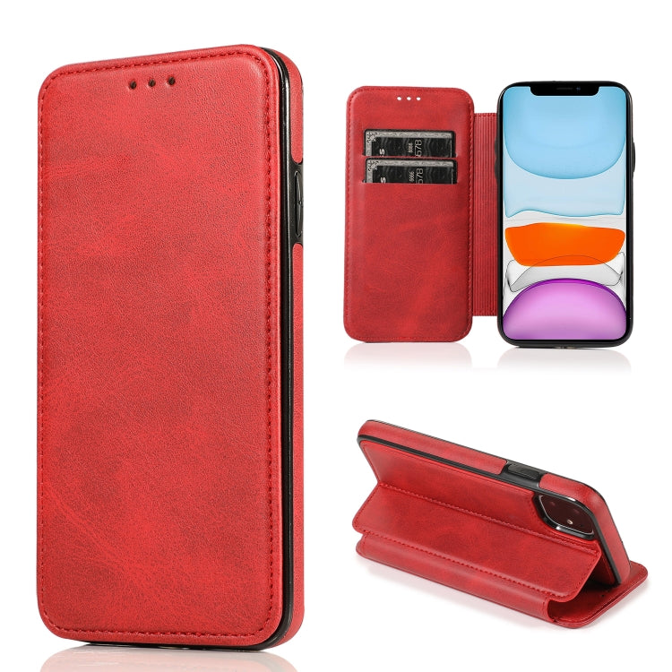 For iPhone 11 Knight Magnetic Suction Leather Phone Case