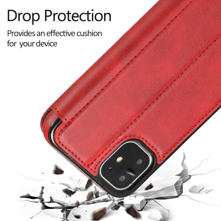 For iPhone 11 Knight Magnetic Suction Leather Phone Case