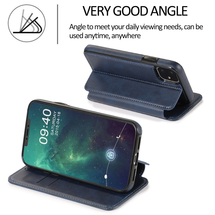 For iPhone 11 Knight Magnetic Suction Leather Phone Case