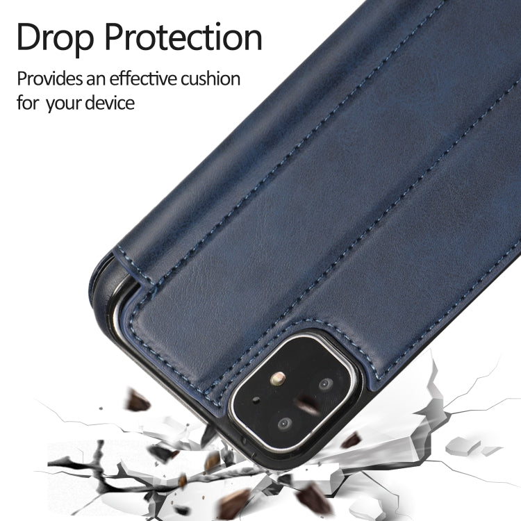 For iPhone 11 Knight Magnetic Suction Leather Phone Case
