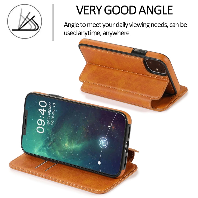 For iPhone 11 Knight Magnetic Suction Leather Phone Case