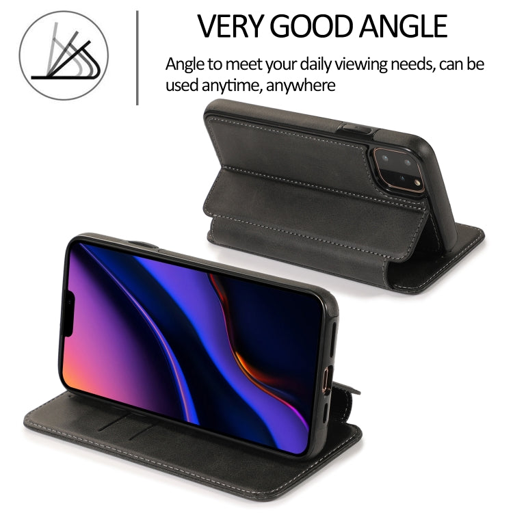 For iPhone 11 Pro Knight Magnetic Suction Leather Phone Case