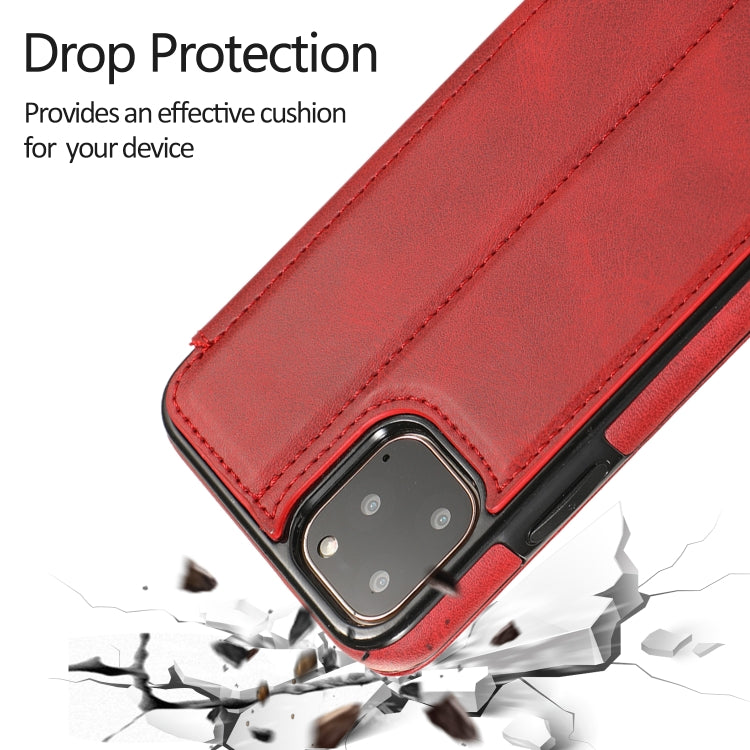 For iPhone 11 Pro Knight Magnetic Suction Leather Phone Case