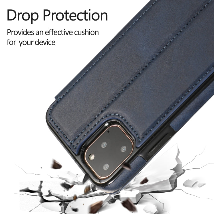 For iPhone 11 Pro Knight Magnetic Suction Leather Phone Case