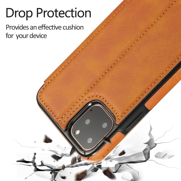 For iPhone 11 Pro Knight Magnetic Suction Leather Phone Case
