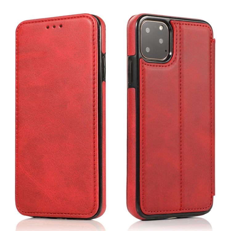 For iPhone 11 Pro Max Knight Magnetic Suction Leather Phone Case