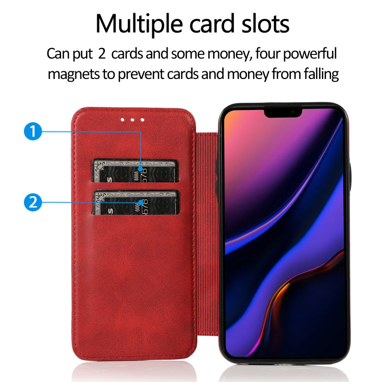 For iPhone 11 Pro Max Knight Magnetic Suction Leather Phone Case