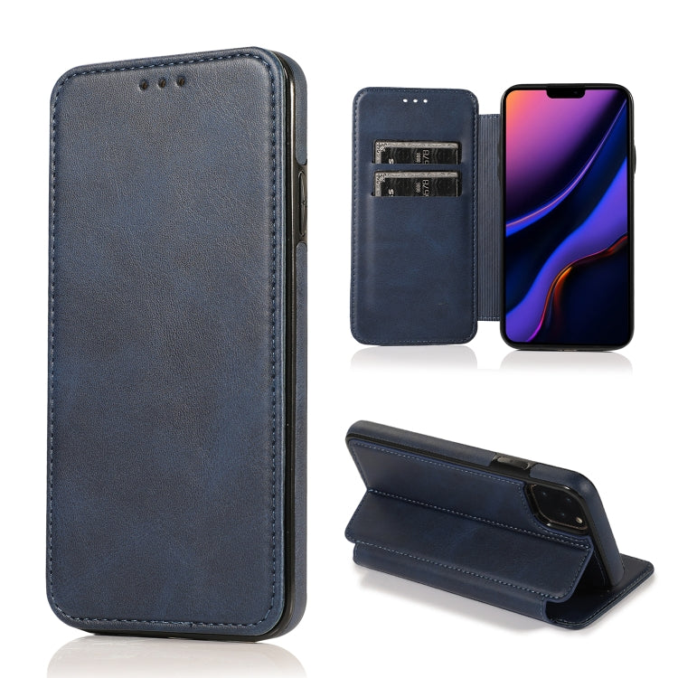 For iPhone 11 Pro Max Knight Magnetic Suction Leather Phone Case