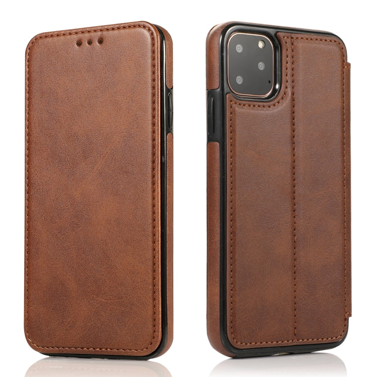 For iPhone 11 Pro Max Knight Magnetic Suction Leather Phone Case