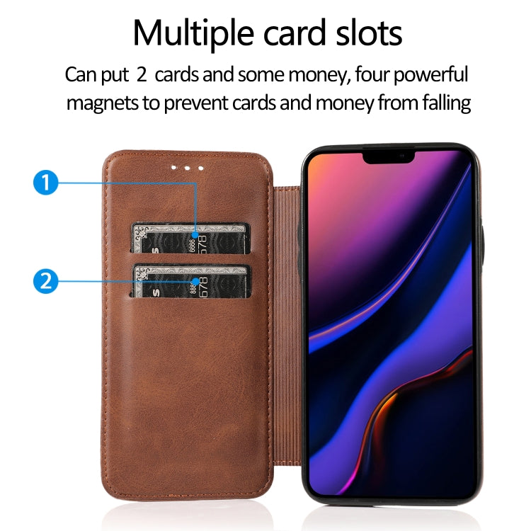 For iPhone 11 Pro Max Knight Magnetic Suction Leather Phone Case