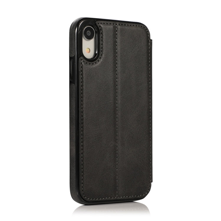 For iPhone XR Knight Magnetic Suction Leather Phone Case