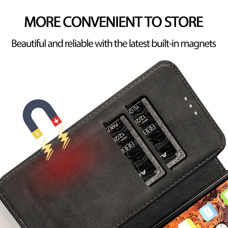 For iPhone XR Knight Magnetic Suction Leather Phone Case