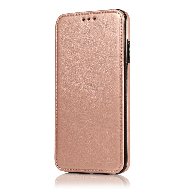 For iPhone XR Knight Magnetic Suction Leather Phone Case