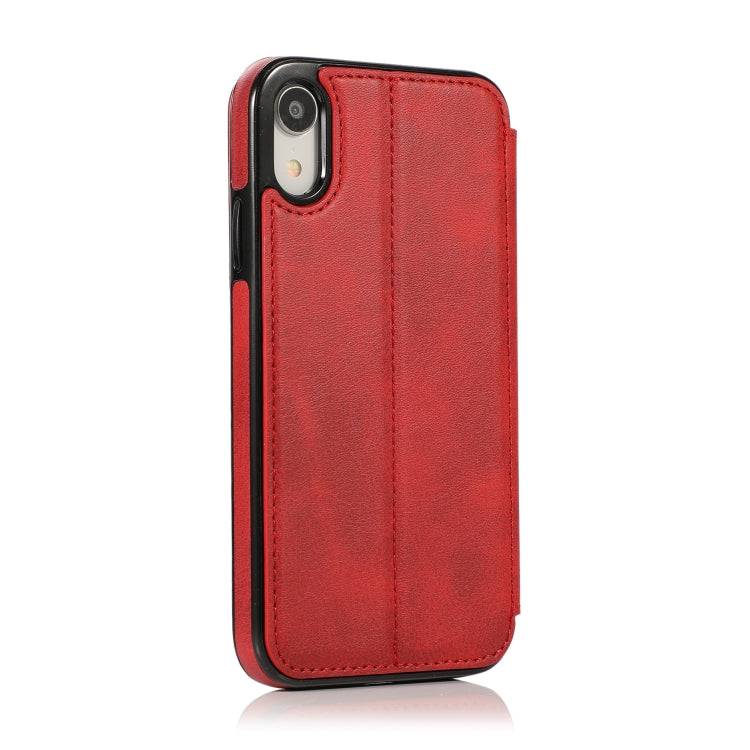 For iPhone XR Knight Magnetic Suction Leather Phone Case