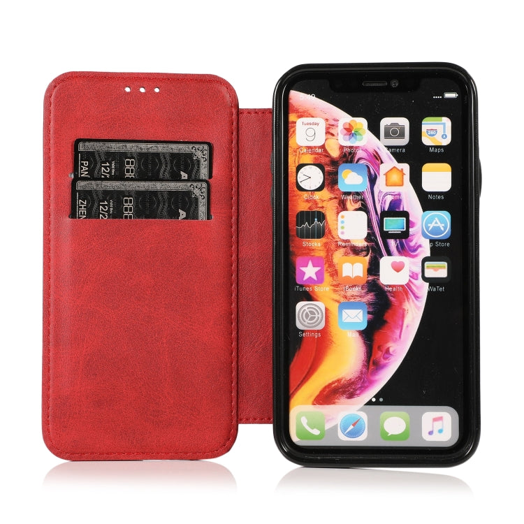 For iPhone XR Knight Magnetic Suction Leather Phone Case