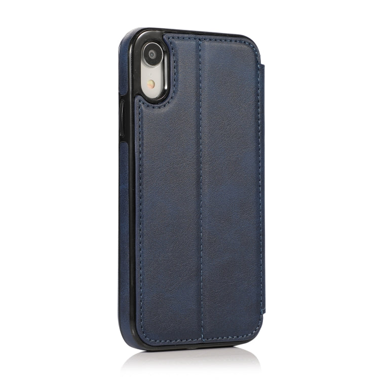 For iPhone XR Knight Magnetic Suction Leather Phone Case