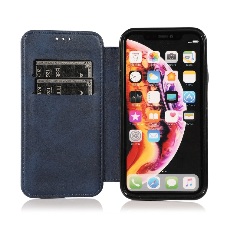For iPhone XR Knight Magnetic Suction Leather Phone Case