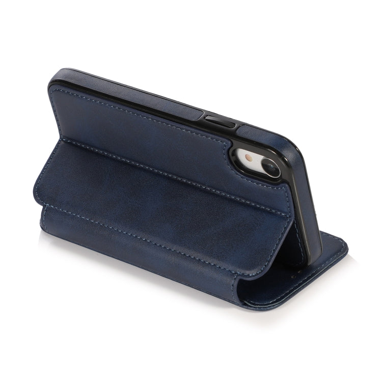 For iPhone XR Knight Magnetic Suction Leather Phone Case