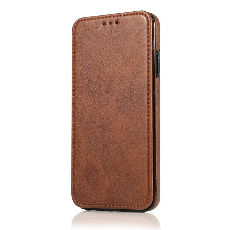 For iPhone XR Knight Magnetic Suction Leather Phone Case