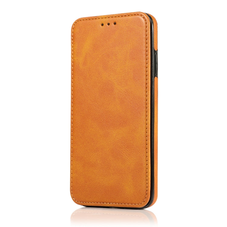 For iPhone XR Knight Magnetic Suction Leather Phone Case
