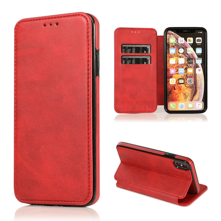 For iPhone XS Max Knight Magnetic Suction Leather Phone Case