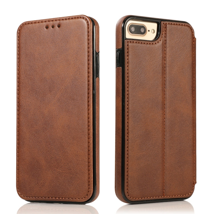 Knight Magnetic Suction Leather Phone Case For iPhone 7 Plus / 8 Plus