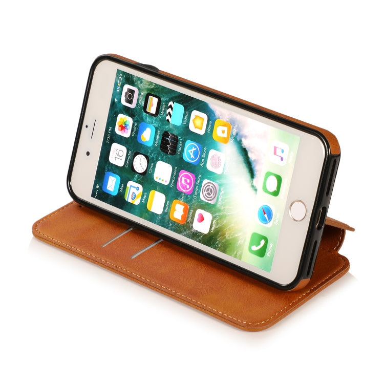 Knight Magnetic Suction Leather Phone Case For iPhone 7 Plus / 8 Plus