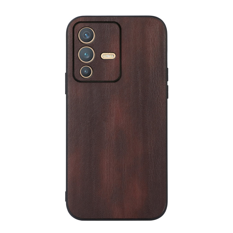 For vivo S12 5G / V23 5G Yellow Cow Texture PU Phone Case