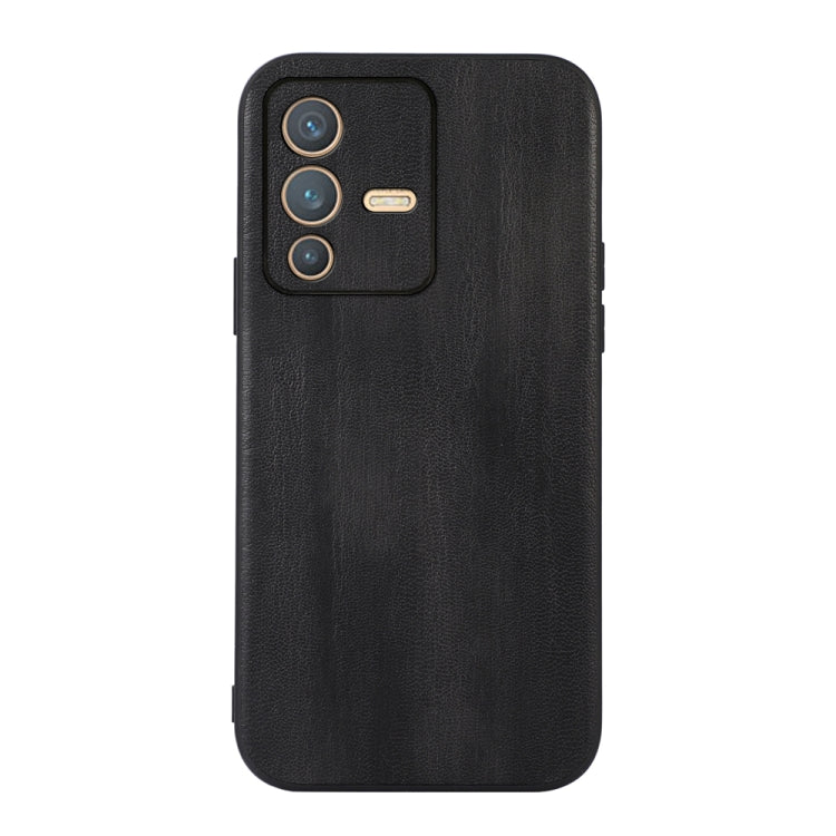 For vivo S12 5G / V23 5G Yellow Cow Texture PU Phone Case