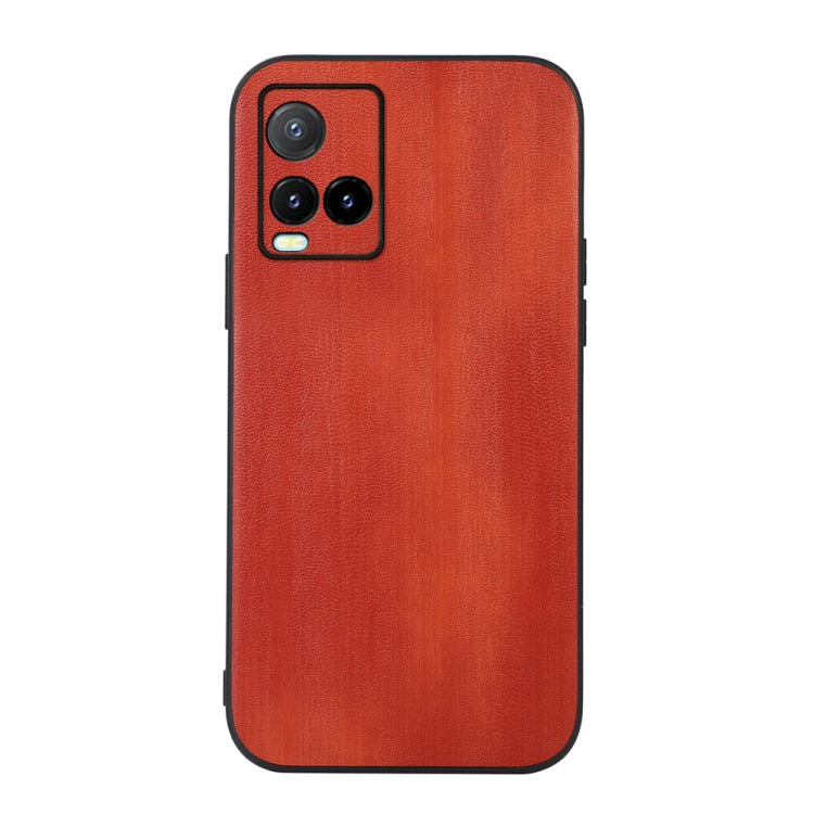 For vivo Y21 / Y21s / Y33s Yellow Cow Texture PU Phone Case