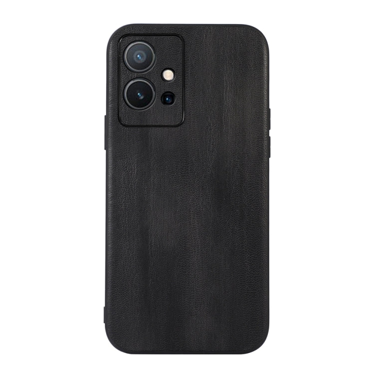 For vivo Y75 5G Yellow Cow Texture PU Phone Case