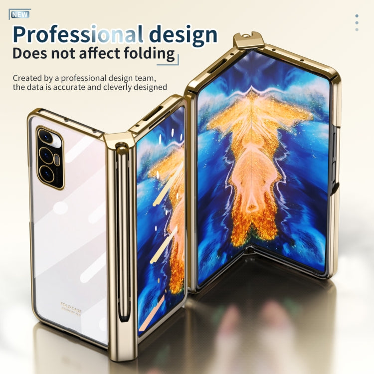For Xiaomi Mi Mix Fold Full Body Electroplating Hinge Phone Case with Stylus