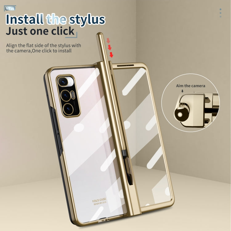 For Xiaomi Mi Mix Fold Full Body Electroplating Hinge Phone Case with Stylus
