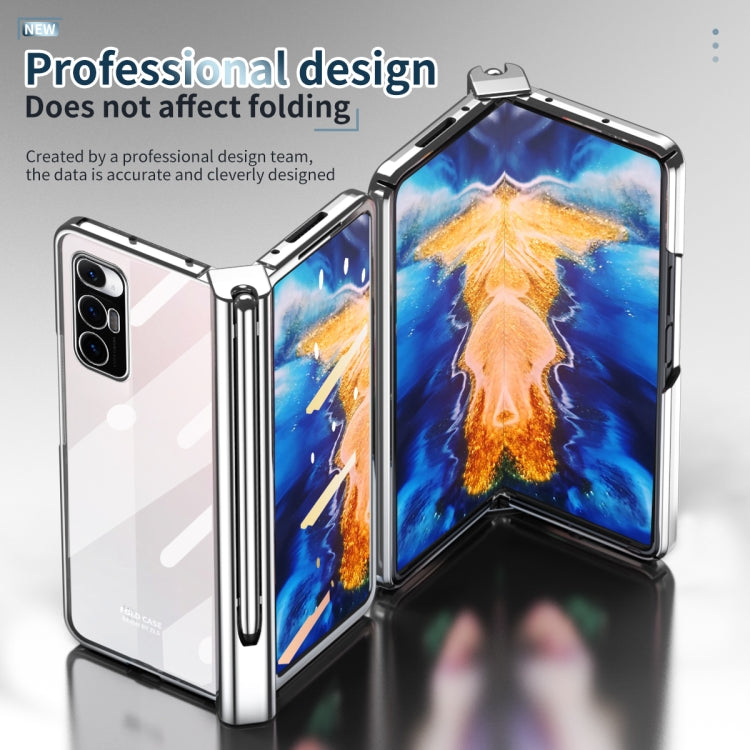 For Xiaomi Mi Mix Fold Full Body Electroplating Hinge Phone Case with Stylus
