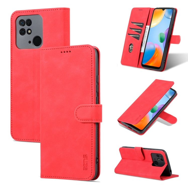 For Xiaomi Redmi 10C / Redmi 10 India AZNS Skin Feel Calf Texture Flip Leather Phone Case