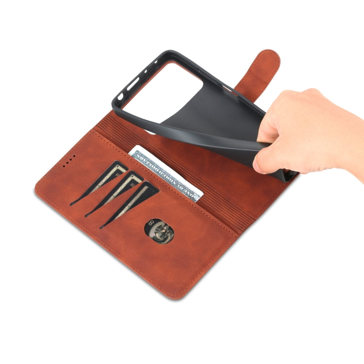 For Xiaomi Poco X4 Pro 5G AZNS Skin Feel Calf Texture Flip Leather Phone Case