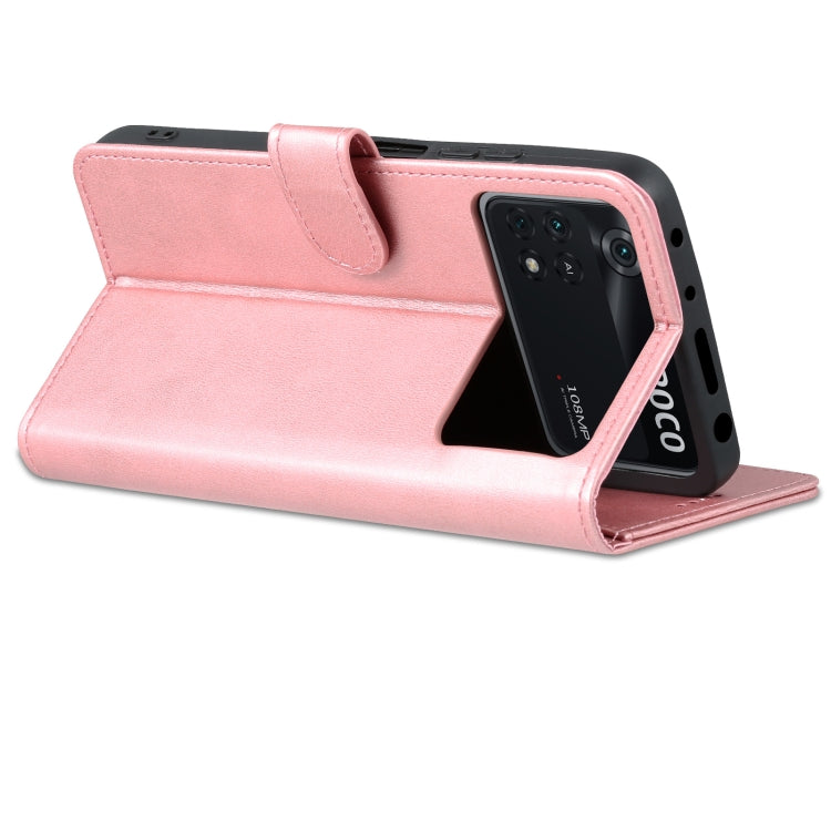 For Xiaomi Poco X4 Pro 5G AZNS Skin Feel Calf Texture Flip Leather Phone Case