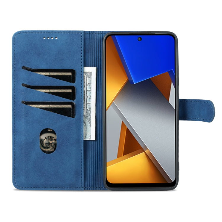 For Xiaomi Poco X4 Pro 5G AZNS Skin Feel Calf Texture Flip Leather Phone Case