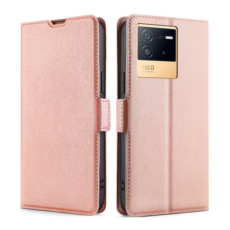 For vivo iQOO Neo6 5G Ultra-thin Voltage Side Buckle Horizontal Flip Leather Phone Case