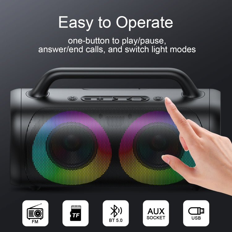 JOYROOM JR-MW02 40W Bluetooth Wireless Speaker with RGB Lights