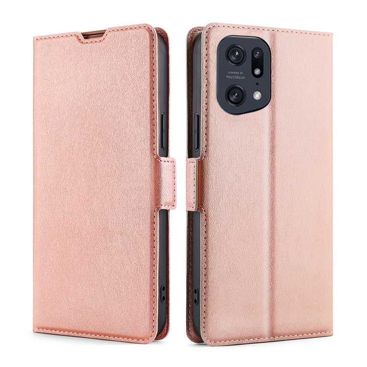 For OPPO Find X5 Pro Ultra-thin Voltage Side Buckle Horizontal Flip Leather Phone Case