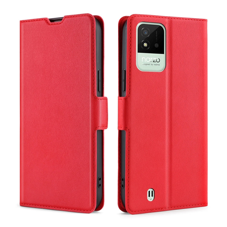 For OPPO Realme Narzo 50i Ultra-thin Voltage Side Buckle Horizontal Flip Leather Phone Case