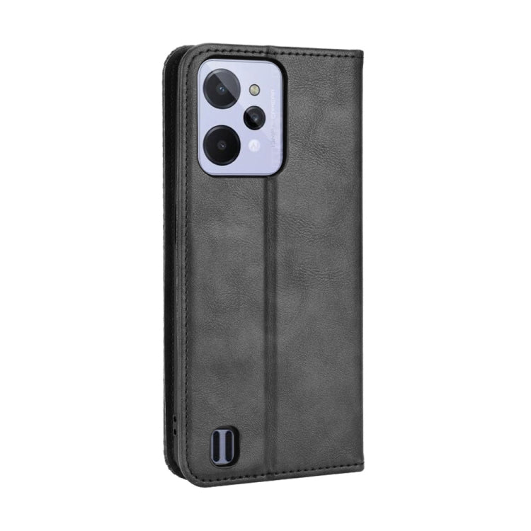 For OPPO Realme C31 Magnetic Buckle Retro Texture Leather Phone Case