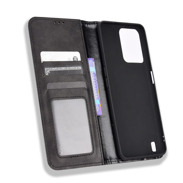 For OPPO Realme C31 Magnetic Buckle Retro Texture Leather Phone Case